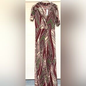 Long multicolored Jumpsuits in purplee, tan and other colors.